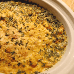 Simple and tasty, deliciously easy one dish chicken and stuffing bake! With slow cooker, oven-baked, pressure cooker, & freezer meal directions!