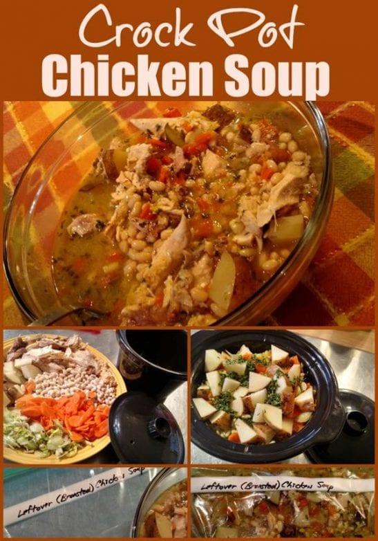 Crock Pot Chicken Soup from Leftover Rotisserie Chicken