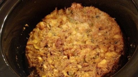 5-Ingredient Slow Cooker Dressing - Easy Stuffing Recipe for Crockpot,  Oven-Baked, & Freezer