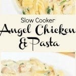 Slow Cooker Angel Chicken Pasta! Visit us @ https://www.slowcookerkitchen.com