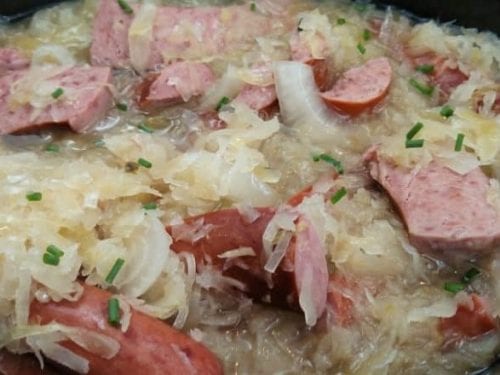 Crock Pot Kielbasa And Sauerkraut Slow Cooker Kitchen