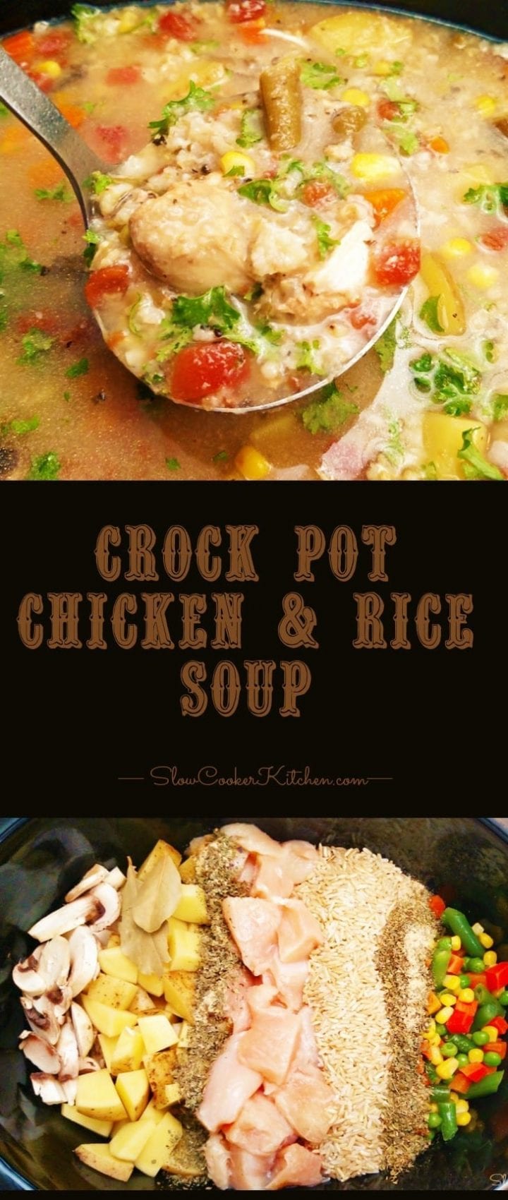 Crock Pot Chicken and Rice Soup Slow Cooker Kitchen