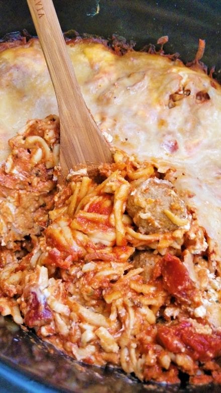 Crockpot Spaghetti and Meatballs