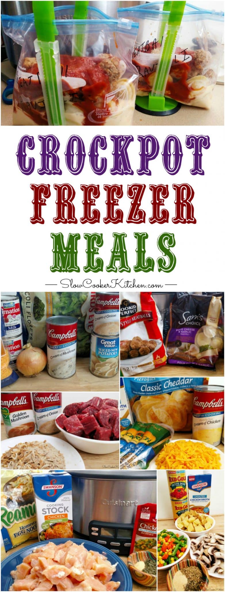 110 Crockpot Freezer Meals in 1 Afternoon | Slow Cooker Kitchen