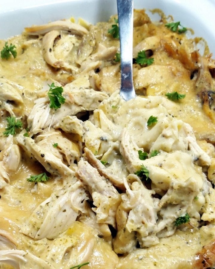 Crock Pot Chicken Alfredo Tortellini