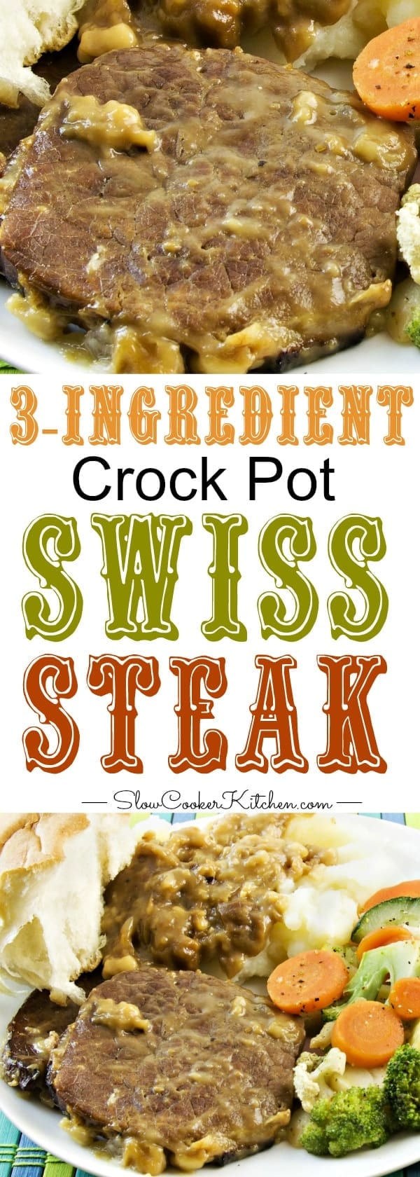 3Ingredient Crock Pot Swiss Steak Slow Cooker Kitchen