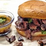 4 ingredient crock pot shredded beef sandwiches