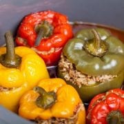 slow cooker stuffed peppers complete