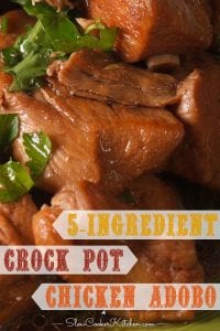 easy, 5-ingredient crock pot chicken adobo