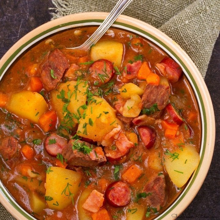 Loaded Crock Pot Beef Vegetable Soup | Slow Cooker Kitchen