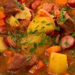Crock Pot Kielbasa Bacon Beef Vegetable Soup