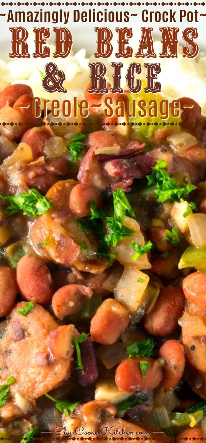Slow Cooker Red Beans & Rice & Sausage Slow Cooker Kitchen
