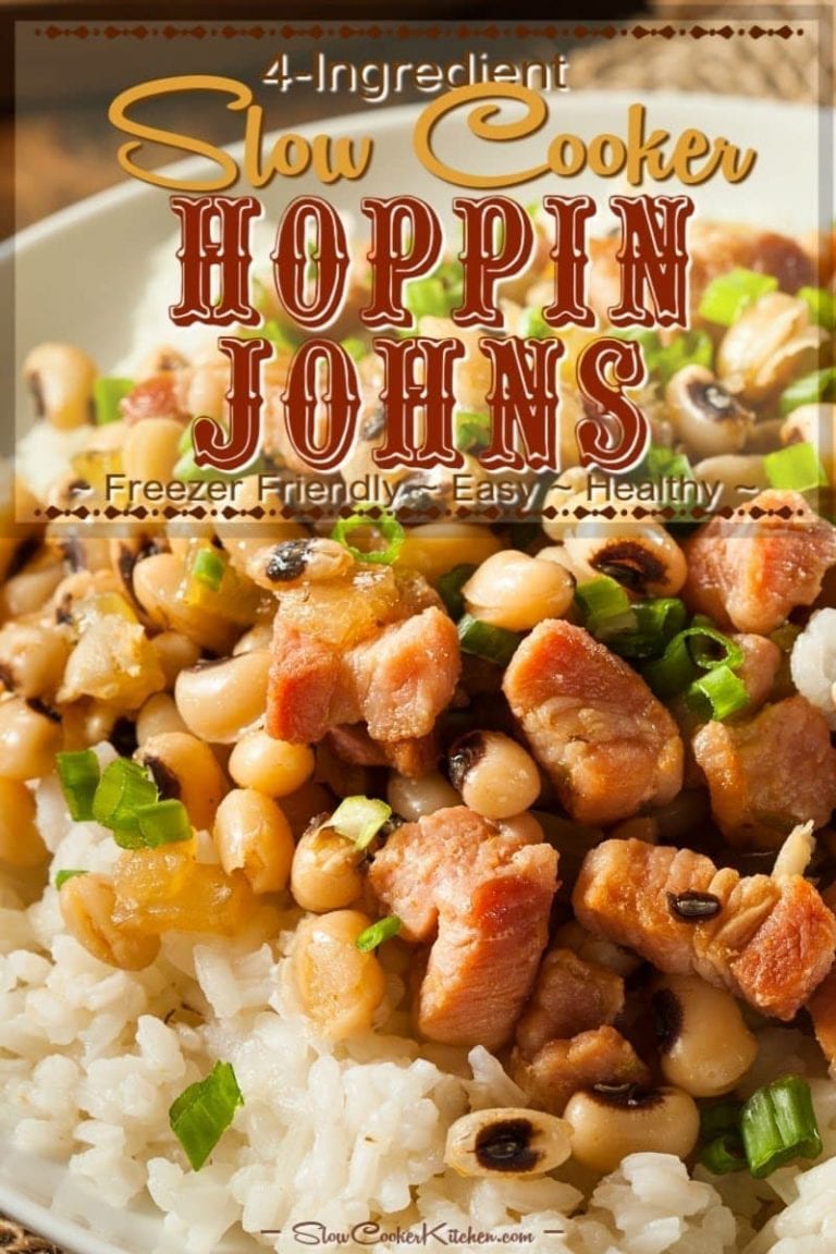 Slow Cooker Hoppin John Black Eyed Peas and Ham Recipe