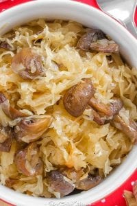 Slow Cooker Cabbage & Mushrooms