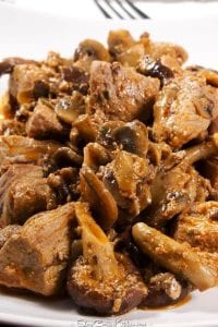 Slow Cooker Beef Bacon Portabella Recipe