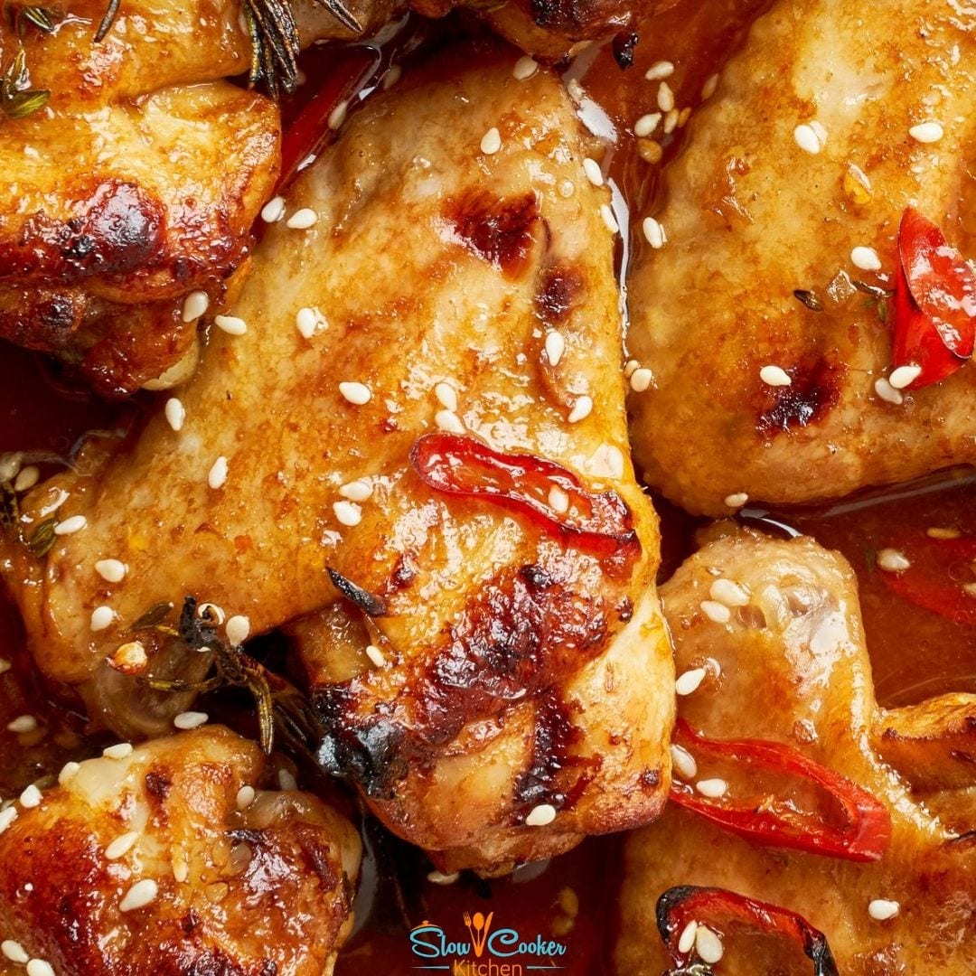 Amazingly Simple Slow Cooker Honey BBQ Chicken Wings