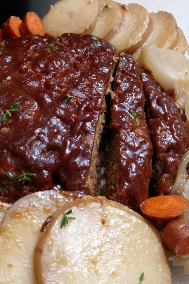 Easy Cheesy Crockpot Meatloaf Dinner Slow Cooker Kitchen