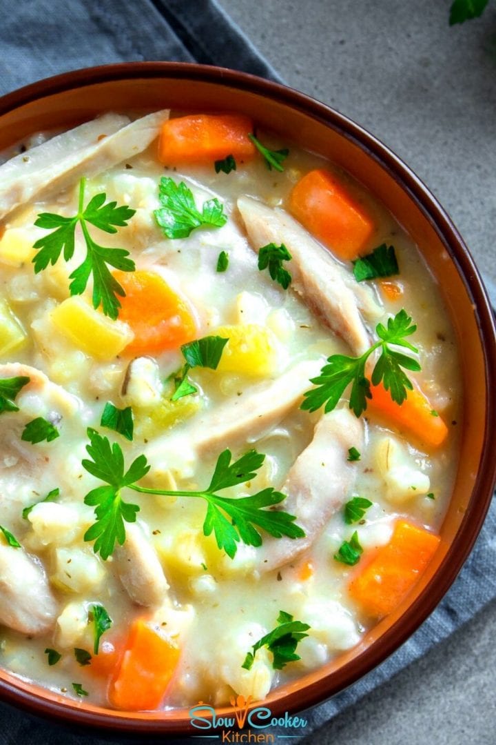 Easy Chicken & Rice Soup [Stovetop, Instant Pot, Crockpot, Freezer Meal]