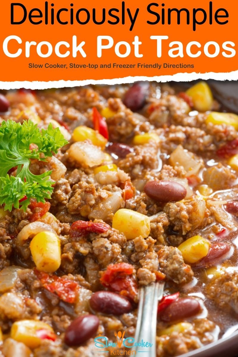 How to Make Slow Cooker Ground Beef Tacos [Instant Pot, Freezer