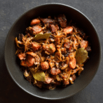 Pork roast with kielbasa and sauerkraut